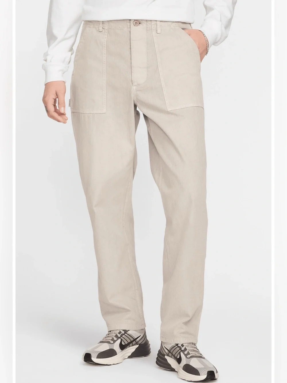 Nike Life Fatigue Pants HJ0645-014 Cotton Canvas Beige Men’s Size 36 NWT$140